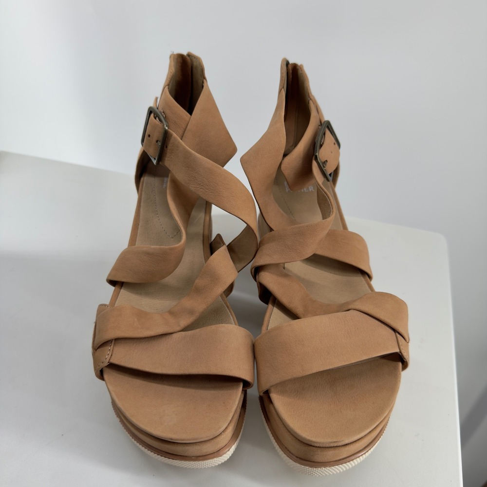 Eileen Fisher Beige Suede Boost Platform in Latte Size 9.5‎ - Picture 5 of 9